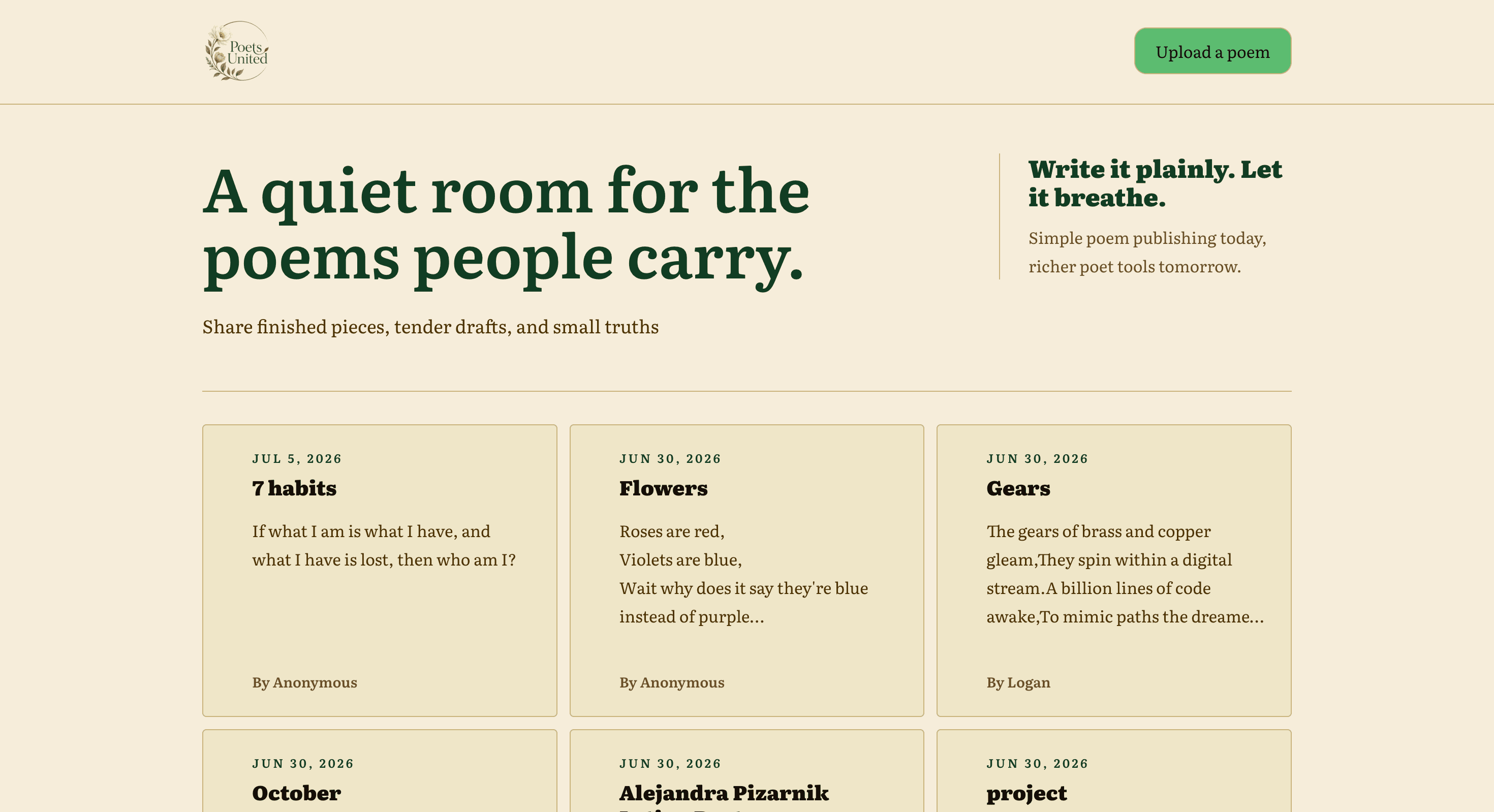 Poets United preview